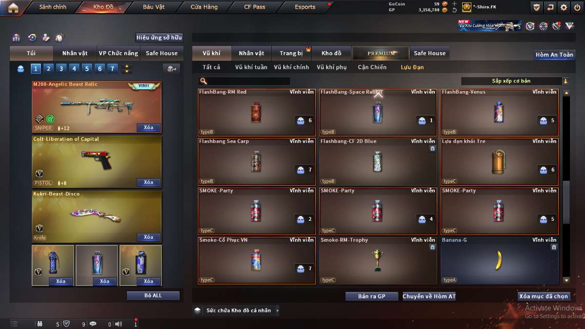 shop acc cf uy tin gia re